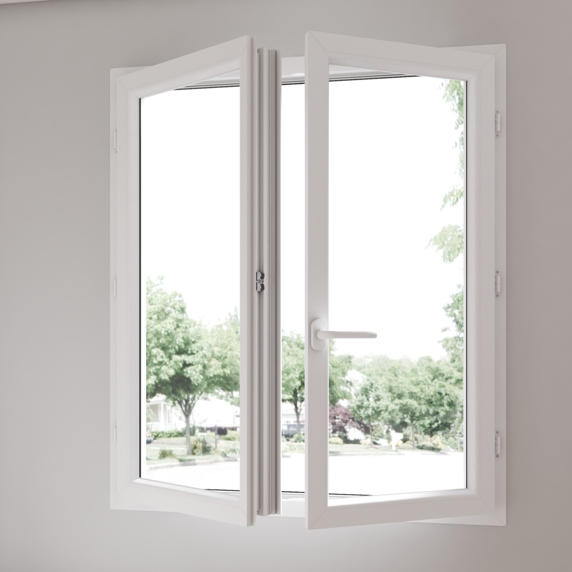 Fenetre Pvc Brico Essentiel Blanc H 125 X L 80 Cm 2 Vantaux Tirant Droit Leroy Merlin