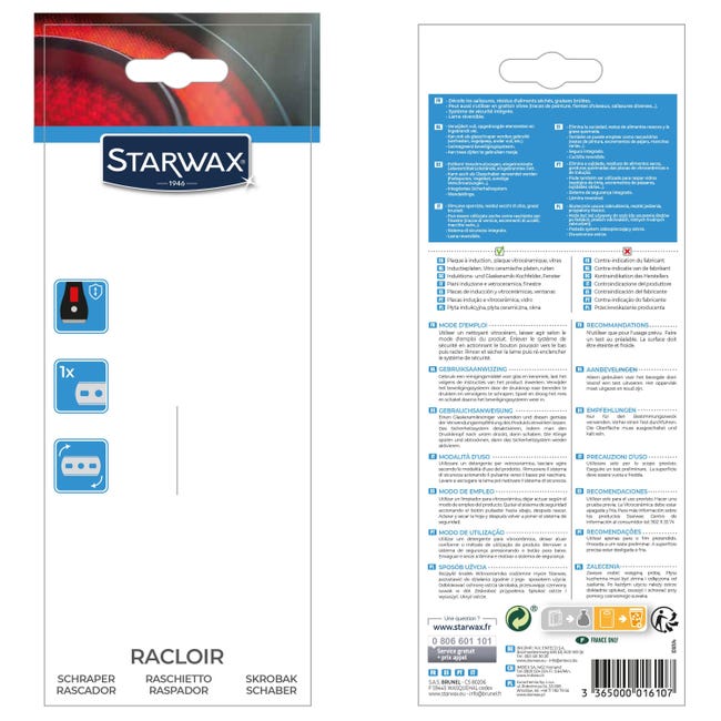 Nettoyant Racloir vitrocéramique et induction STARWAX