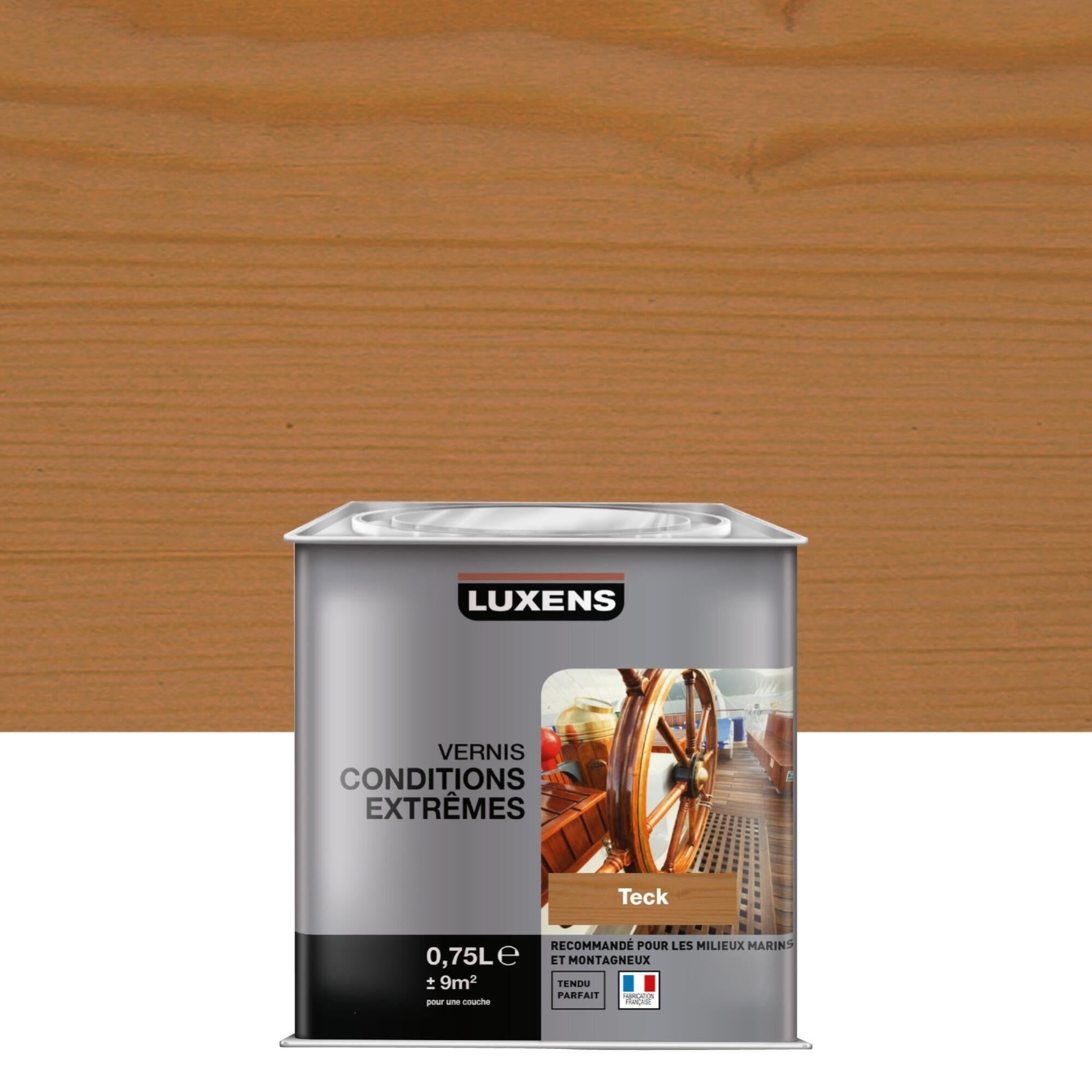 Vernis pour bois extérieur LUXENS Haute protection incolore satiné 0.75 l, Leroy Merlin