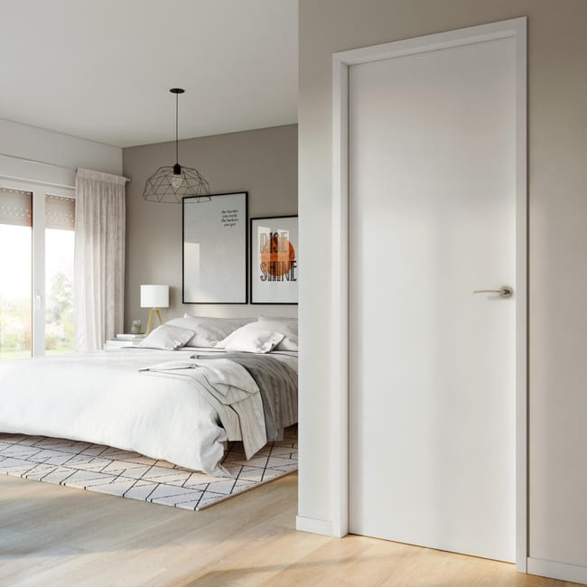 Bloc porte blanc Loulou blanc H.204 x l.93 cm r versible Leroy