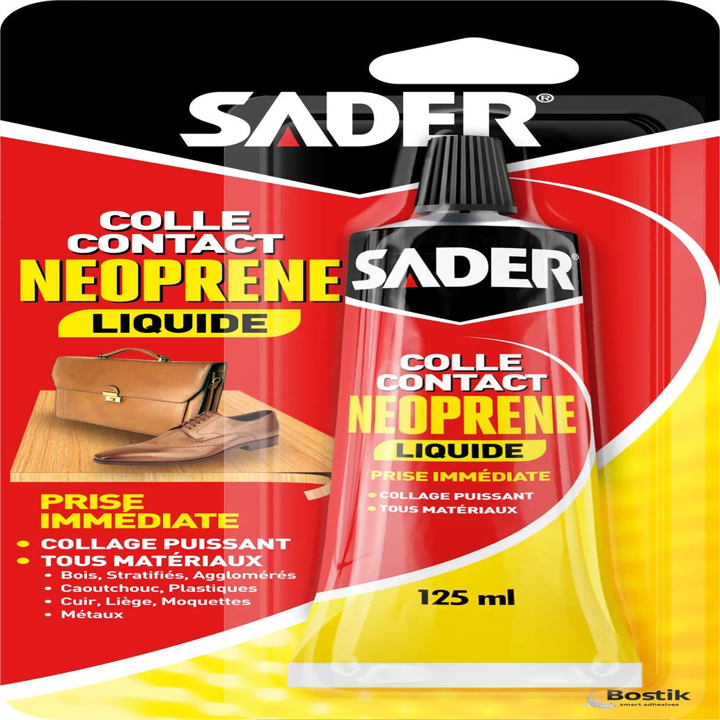 Colle tissus et passementerie liquide Sader 250ml