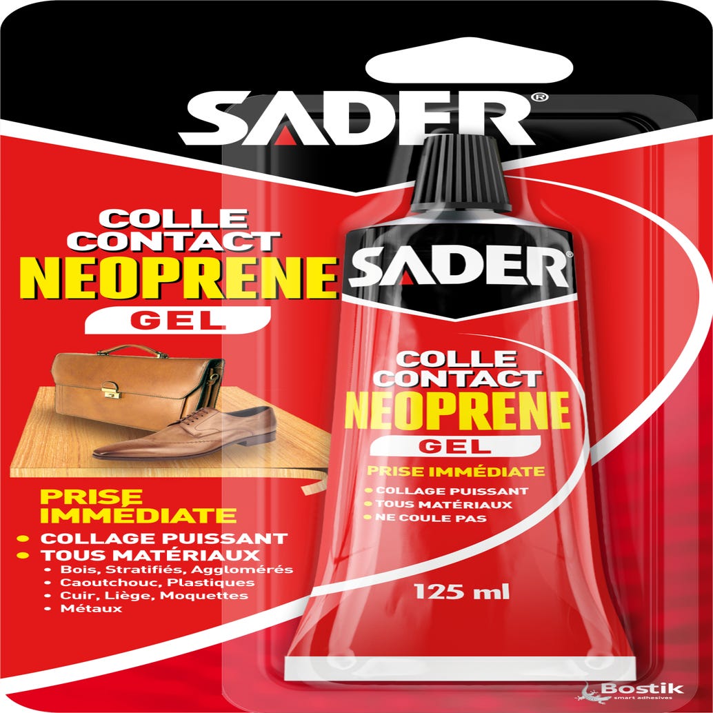 Colle néoprène gel Multi-usages SADER, 125 ml