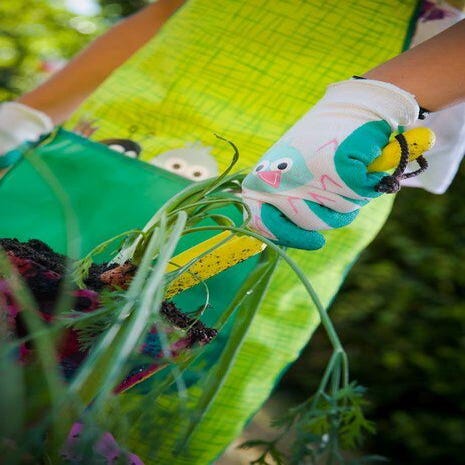 Gants de jardinage enfant imperméables latex vert MARGOT-ROSTAING-Taille  4-6 ans/Gants T4-6 enf étanche paume leash