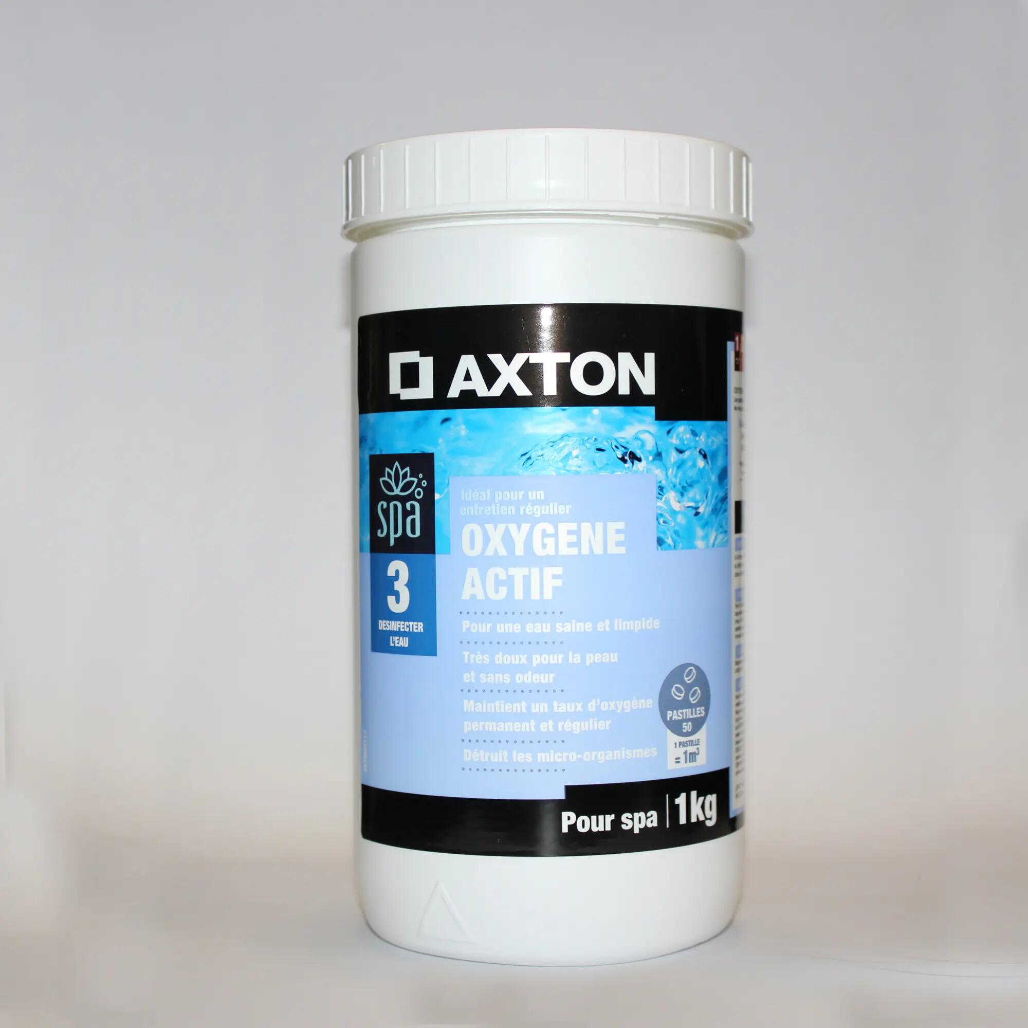 Oxygène actif spa AXTON, pastille 1 l 1 kg