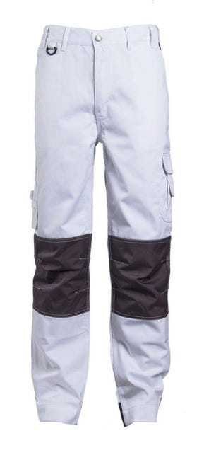 Pantalon de Peintre BTP Blanc Coton