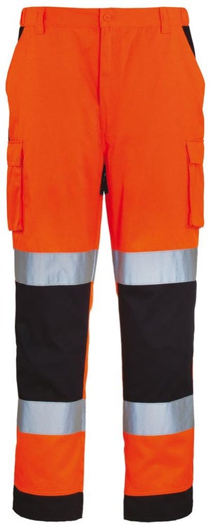 Pantalon de travail Würth MODYF haute-visibilité orange/marine