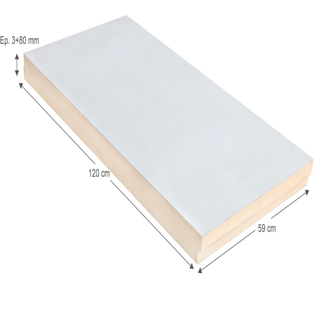 Panneau polystyrène extrudé R=0,9 Ep.3cm 125x60cm, Murs & Sols, SOPREMA®
