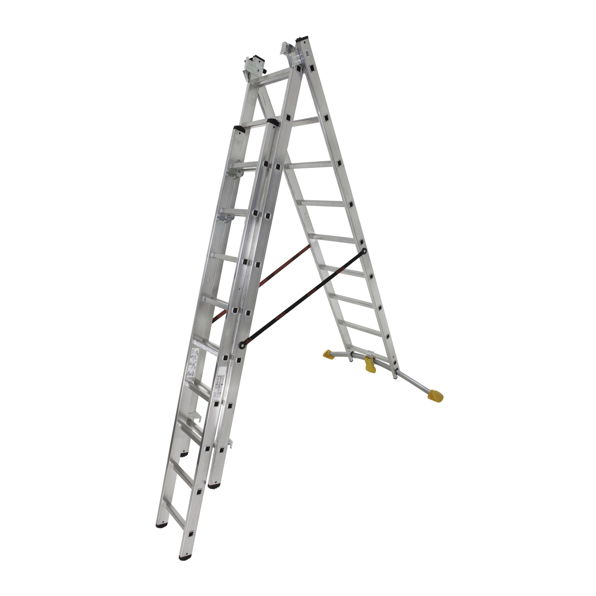 Echelle transformable aluminium DEXTER 27 échelons H.5.26 m | Leroy Merlin