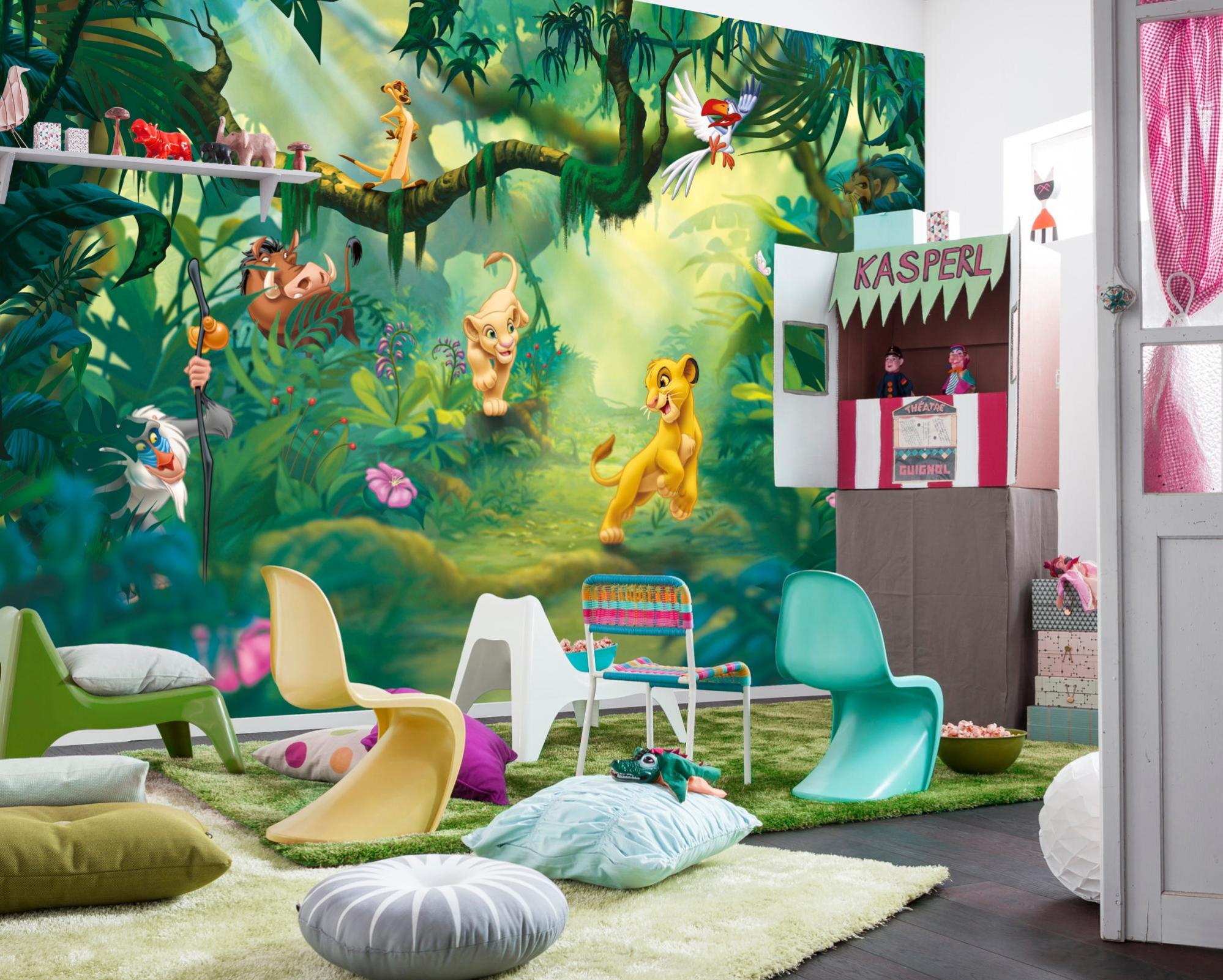 Affiche Lion vert - Poster chambre enfant - Poster Chambre de bébé