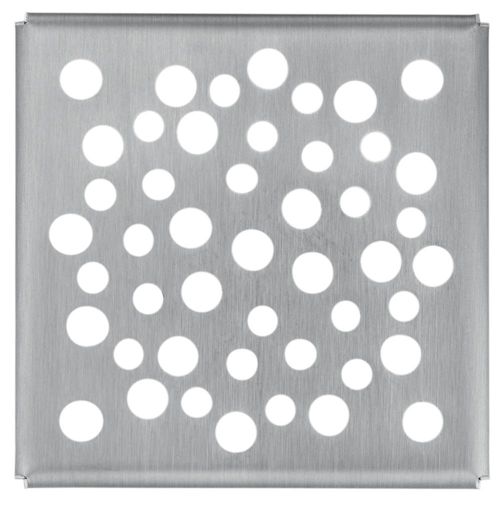 Vidage douche à l'italienne TISTO, raccord écoulement vertical, grille inox  10x10 cm