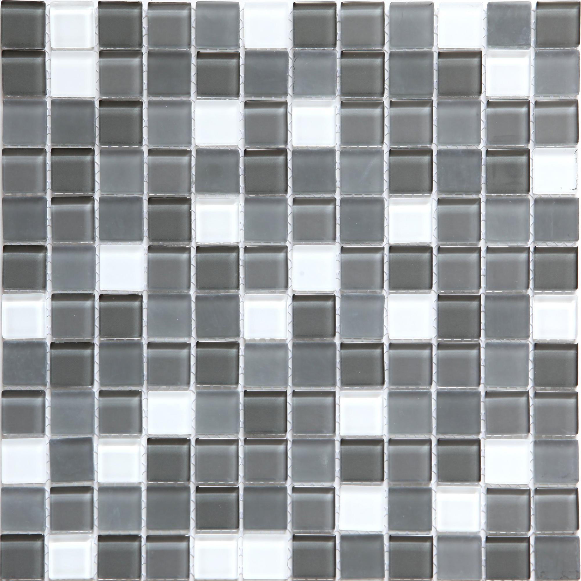 Mosaïque De Céramique Mosani Mosaik Gris-bleu Brillant Pour Cuisine Ou Salle De Bain