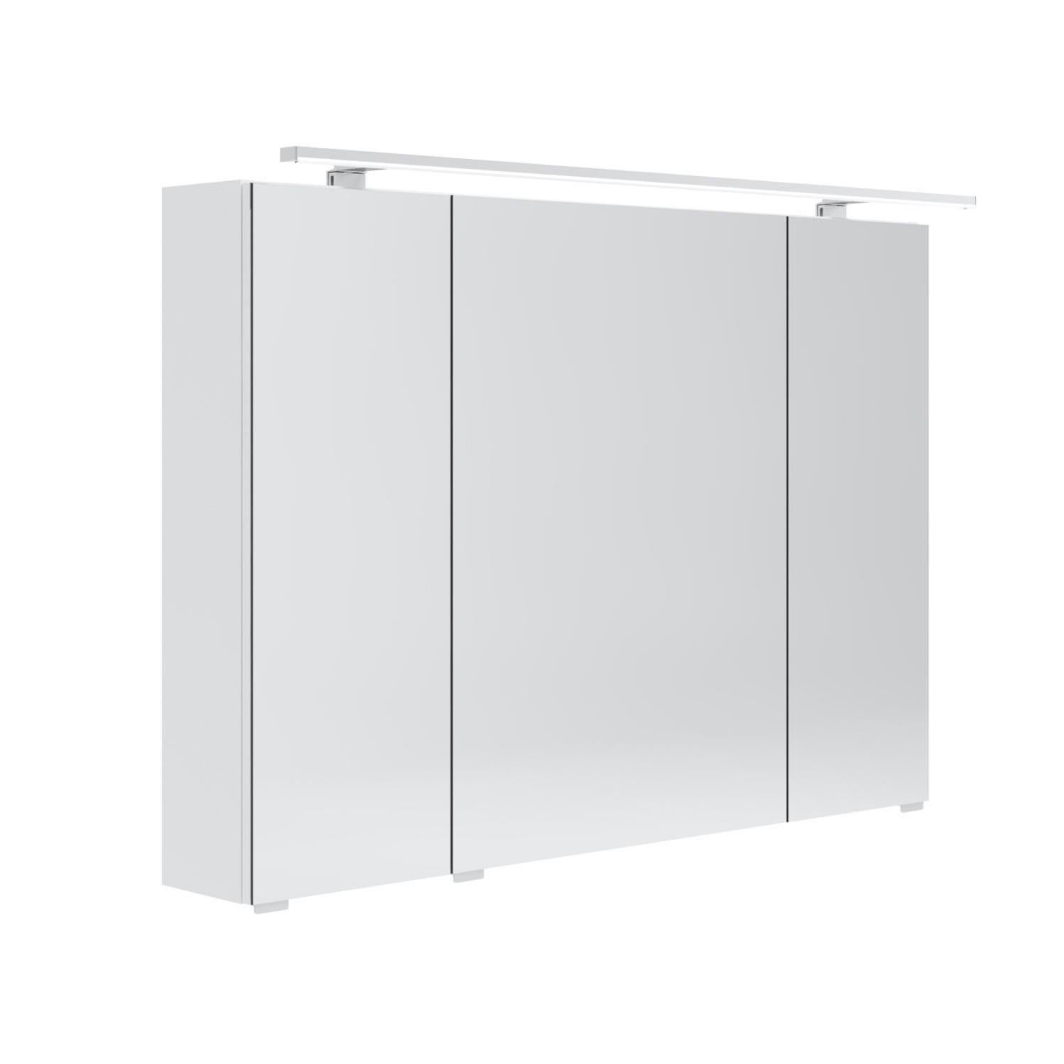 Armoire de toilette lumineuse l. 100 cm, blanc Opale Leroy Merlin