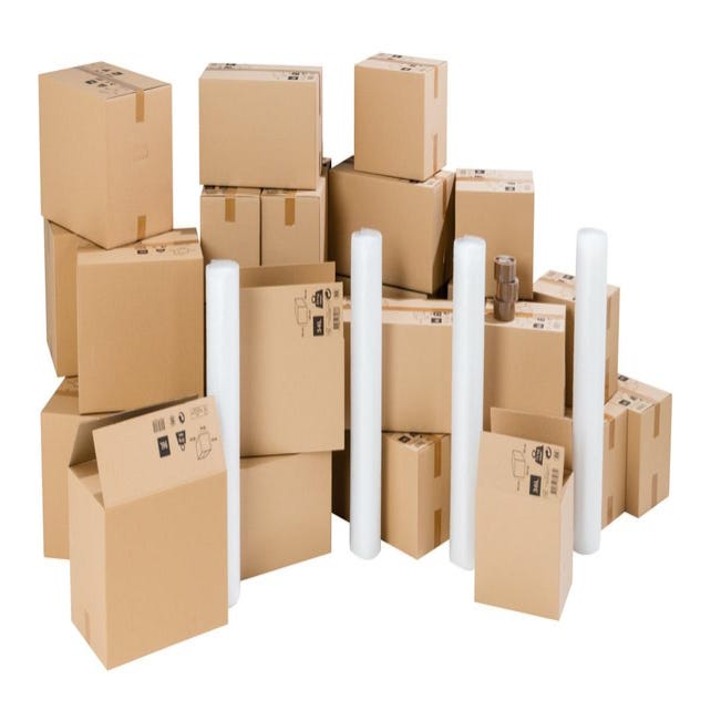 Kit de déménagement pour les T2 et T3 - 30 cartons, 1 papier, 1 adhésif -  La Poste