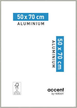Nielsen Cadre en aluminium Pixel 50x70 cm - blanc brillant - verre standard