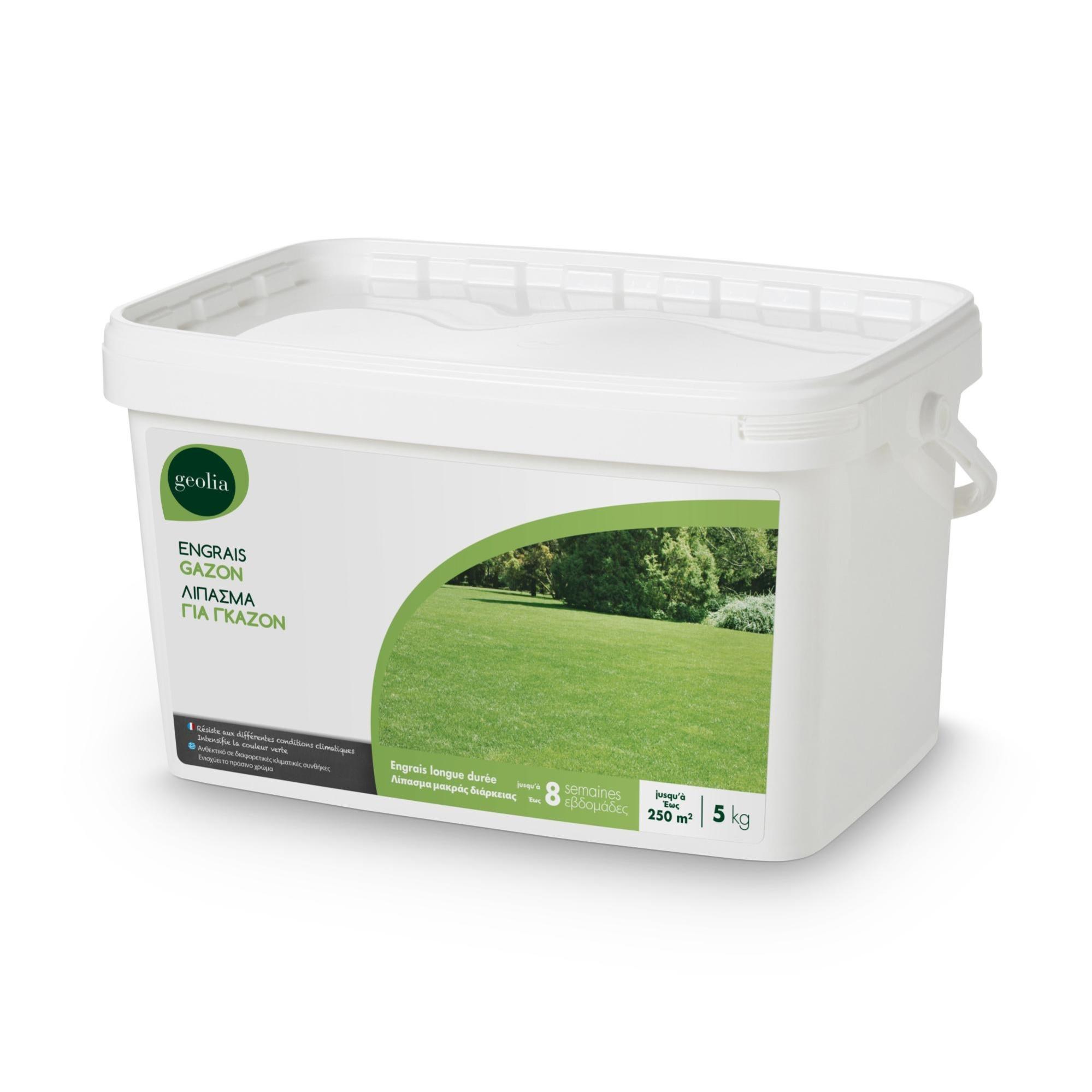 Engrais gazon GEOLIA 5 kg 250 m² Leroy Merlin