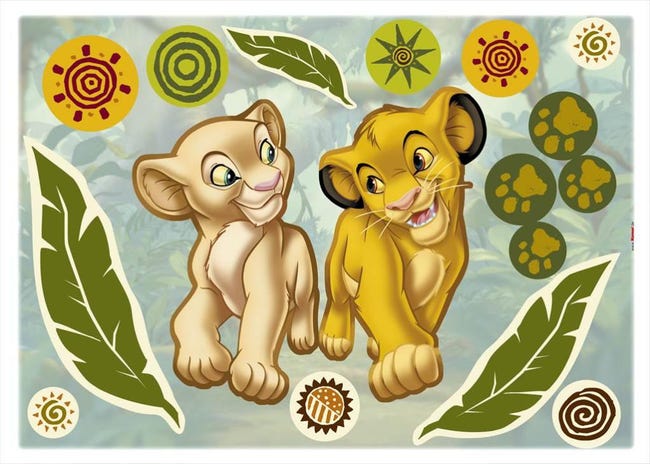 Stickers Decoratifs Roi Lion Simba Nala Jaune Vert 50 Cm X 70 Cm Leroy Merlin Stickers Decoratifs Roi Lion Simba Nala Jaune Vert 50 Cm X 70 Cm Leroy Merlin