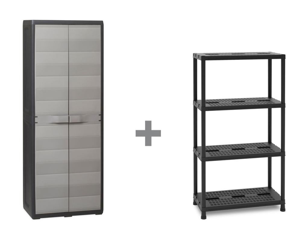 Armoire haute résine 3 tablettes PLASTMECCANICA Leroy Merlin