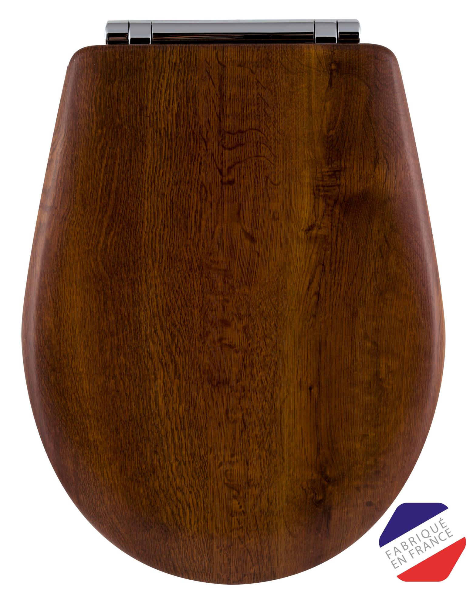 Abattant WC Ariane Chêne Rustique mat bois, brun, décor - Olfa