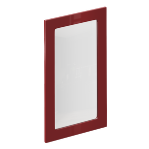 Porte de cuisine vitrée Sevilla rouge brillant H.76.5 x l.44.7 cm
