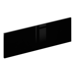 Façade de tiroir de cuisine Sevilla noir brillant H.25.3 x l.79.7 cm