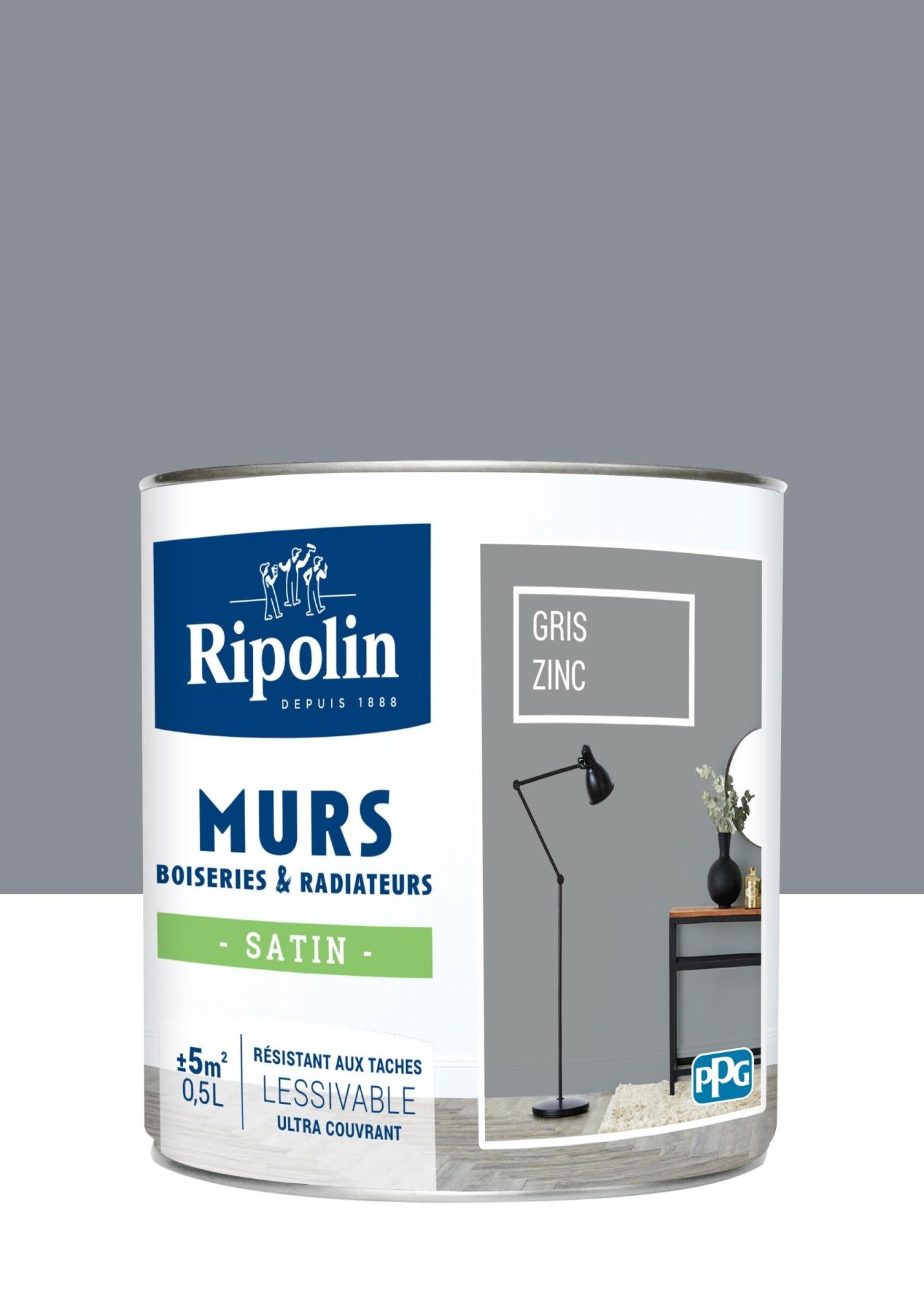 Gris zinc RIPOLIN Intérieur Leroy Merlin