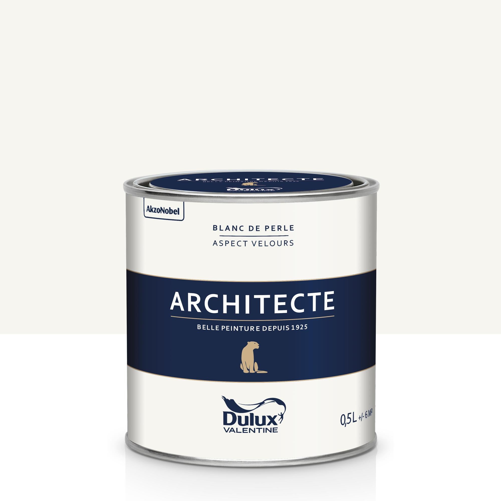 Peinture blanc perle velours DULUX VALENTINE Architecte 0.5 l | Leroy ...