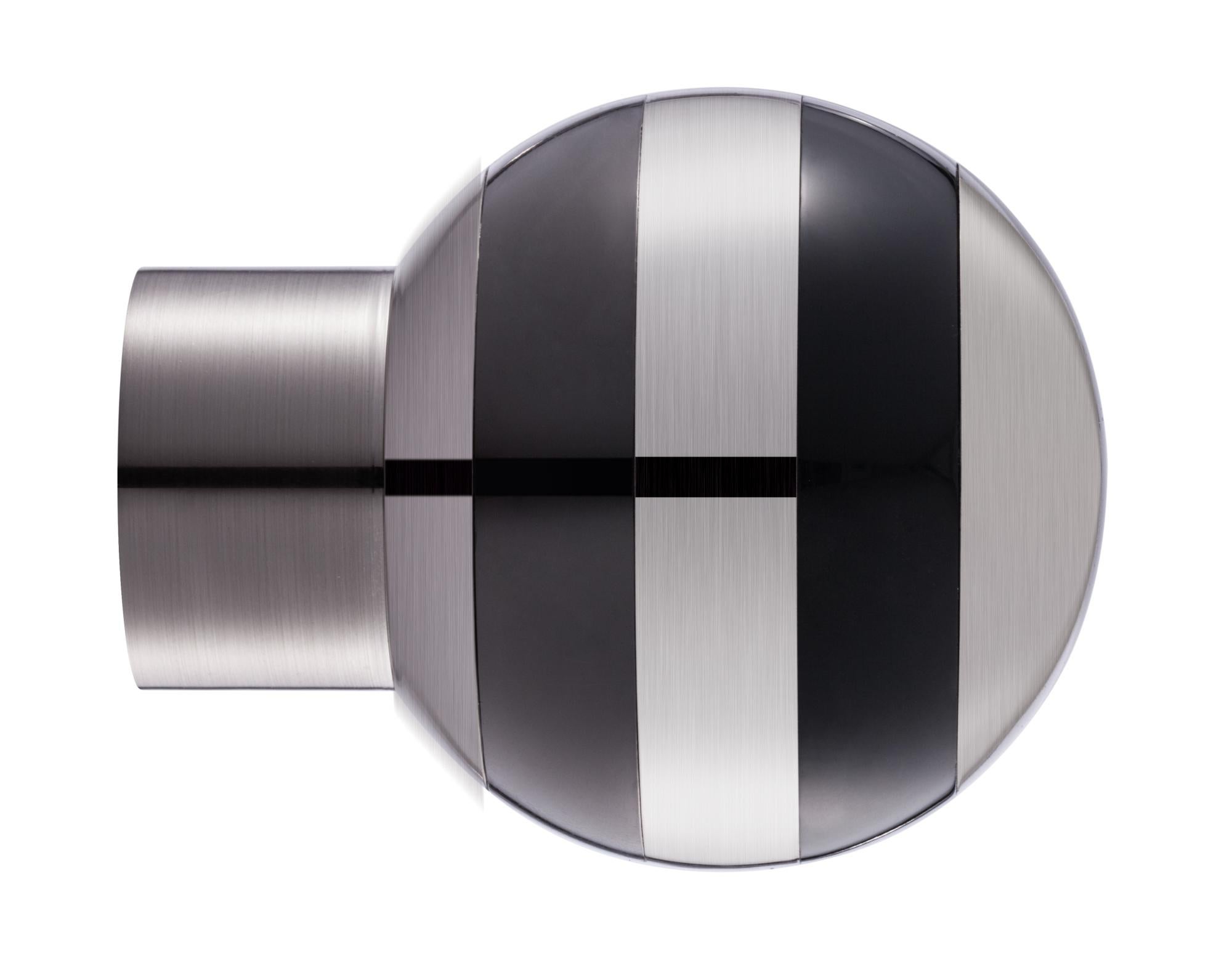 Embouts De Tringle à Rideaux En Forme De Boule - Lot De 2 - Noir - Pour Tringle De 28 Mm - Vis Réglable - Antirouille - 4