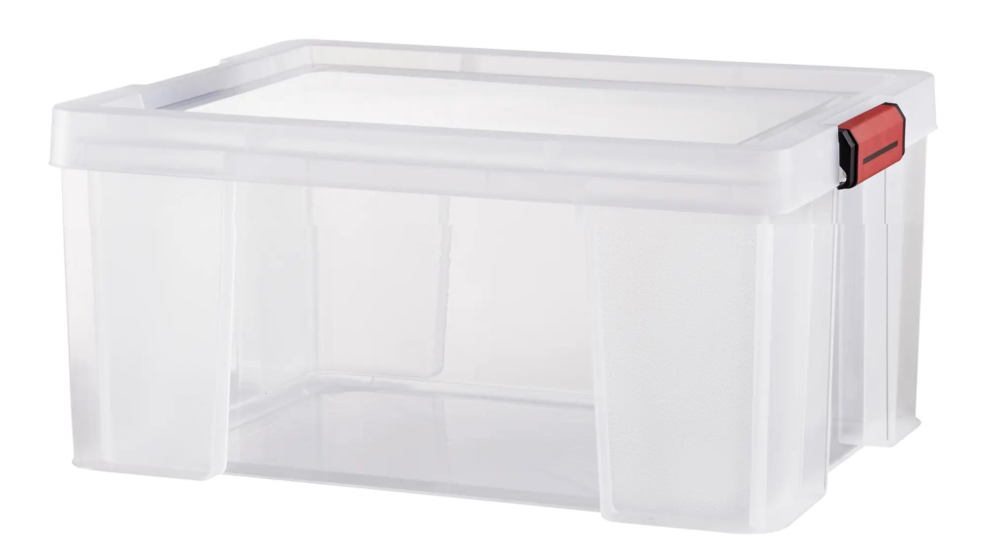 Boîte de rangement SUNDIS plastique transparent, l.39 x P.50 x H.20 cm, 27  l