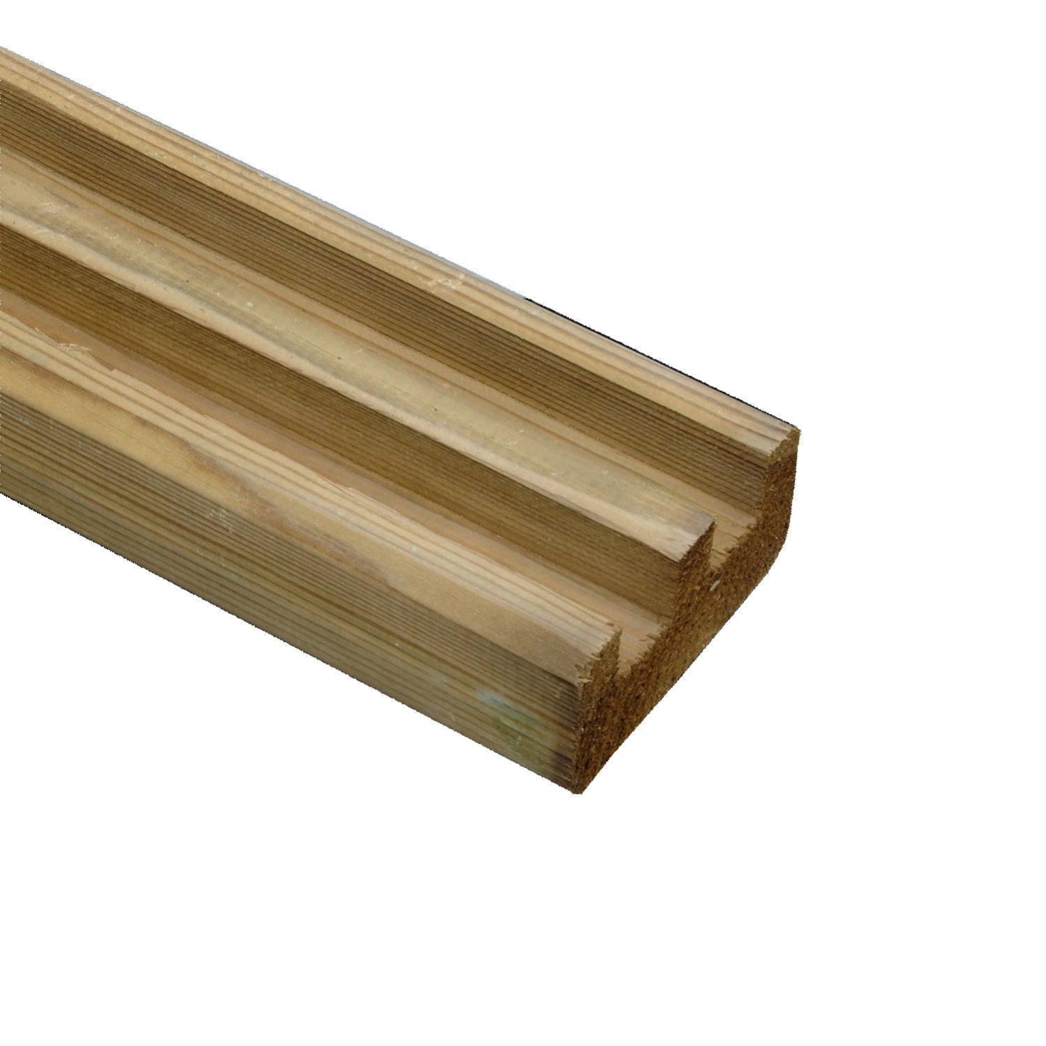 Demipoteau bois en u double rainure Quick lam, l.240 x P.9 x H.4.5 cm Leroy Merlin