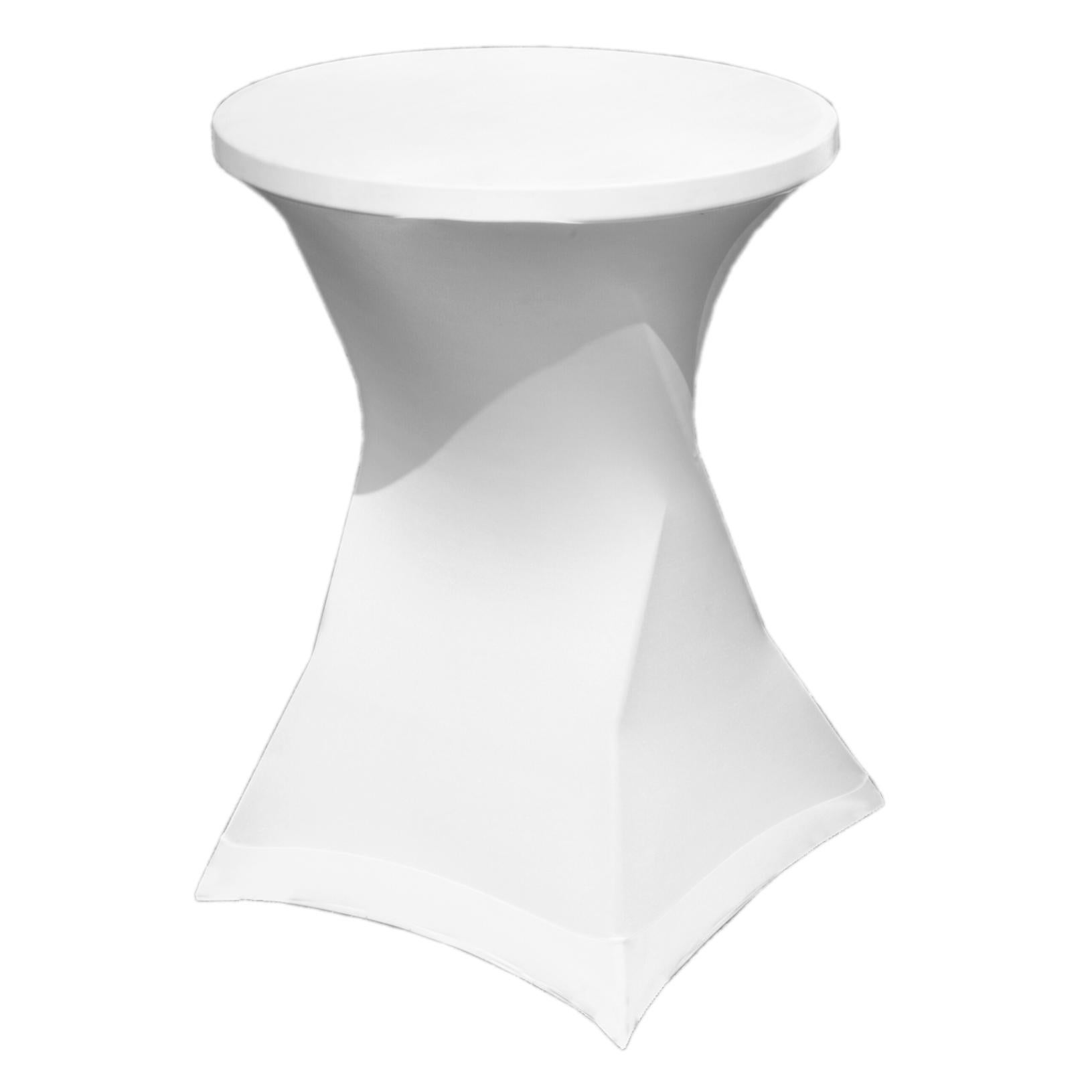 Housse de protection Blanche Luxe pour tables portables avec trou