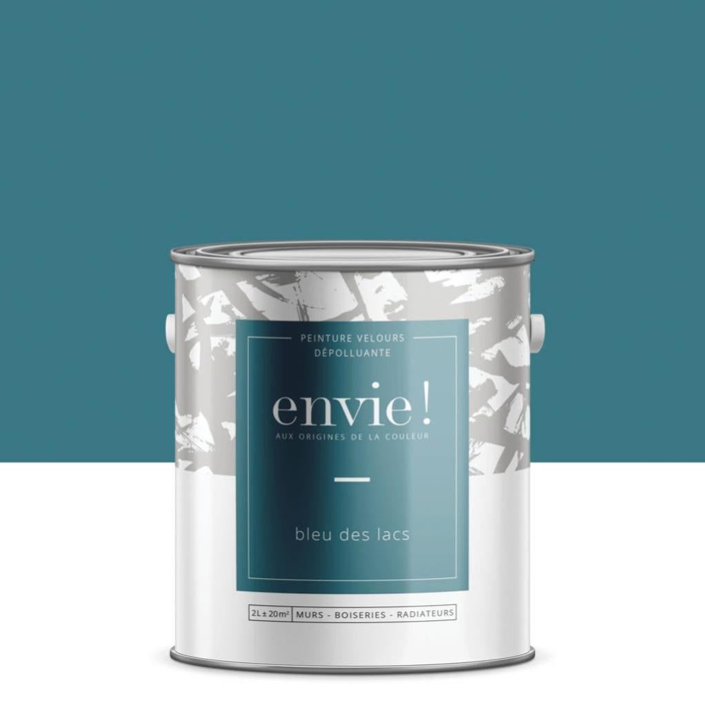 Peinture Depolluante Mur Boiserie Radiateur Envie Bleu Des Lacs Velours 2 L Leroy Merlin