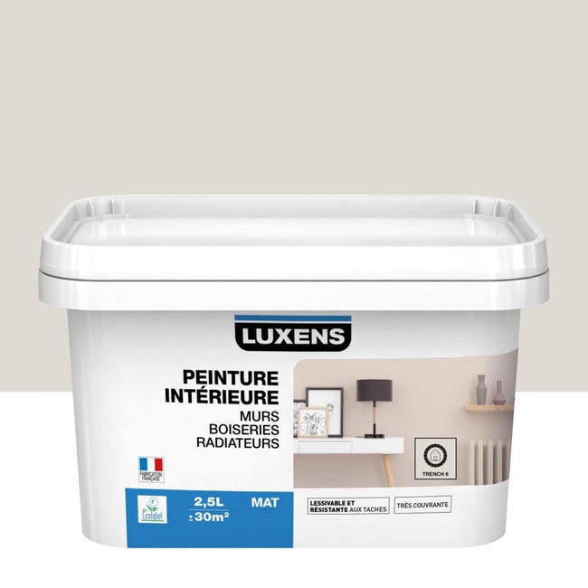 Peinture Mur Boiserie Radiateur Multisupports Luxens Trench 6 Mat 2 5 L Leroy Merlin Peinture Mur Boiserie Radiateur Multisupports Luxens Trench 6 Mat 2 5 L Leroy Merlin