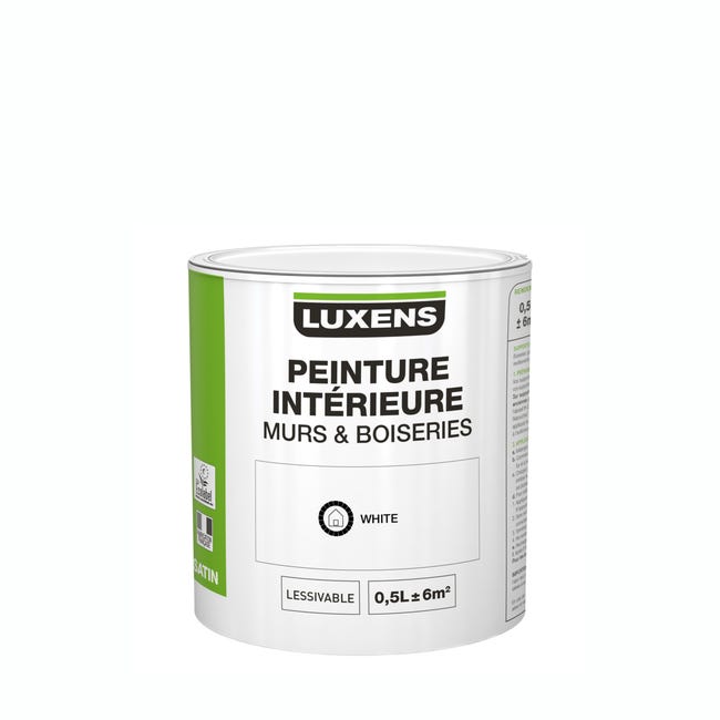 Peinture Mur Et Boiserie Luxens Blanc Satine 0 5 L Leroy Merlin Peinture Mur Et Boiserie Luxens Blanc Satine 0 5 L Leroy Merlin