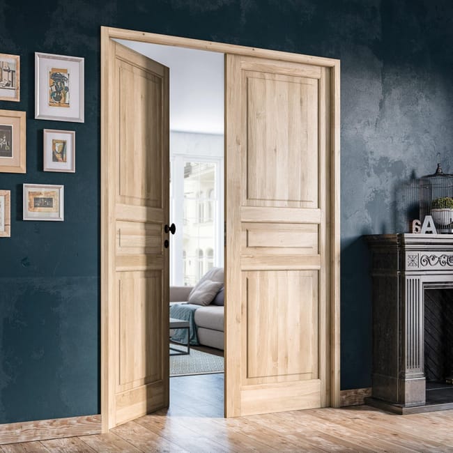 Double porte bois outlet interieur