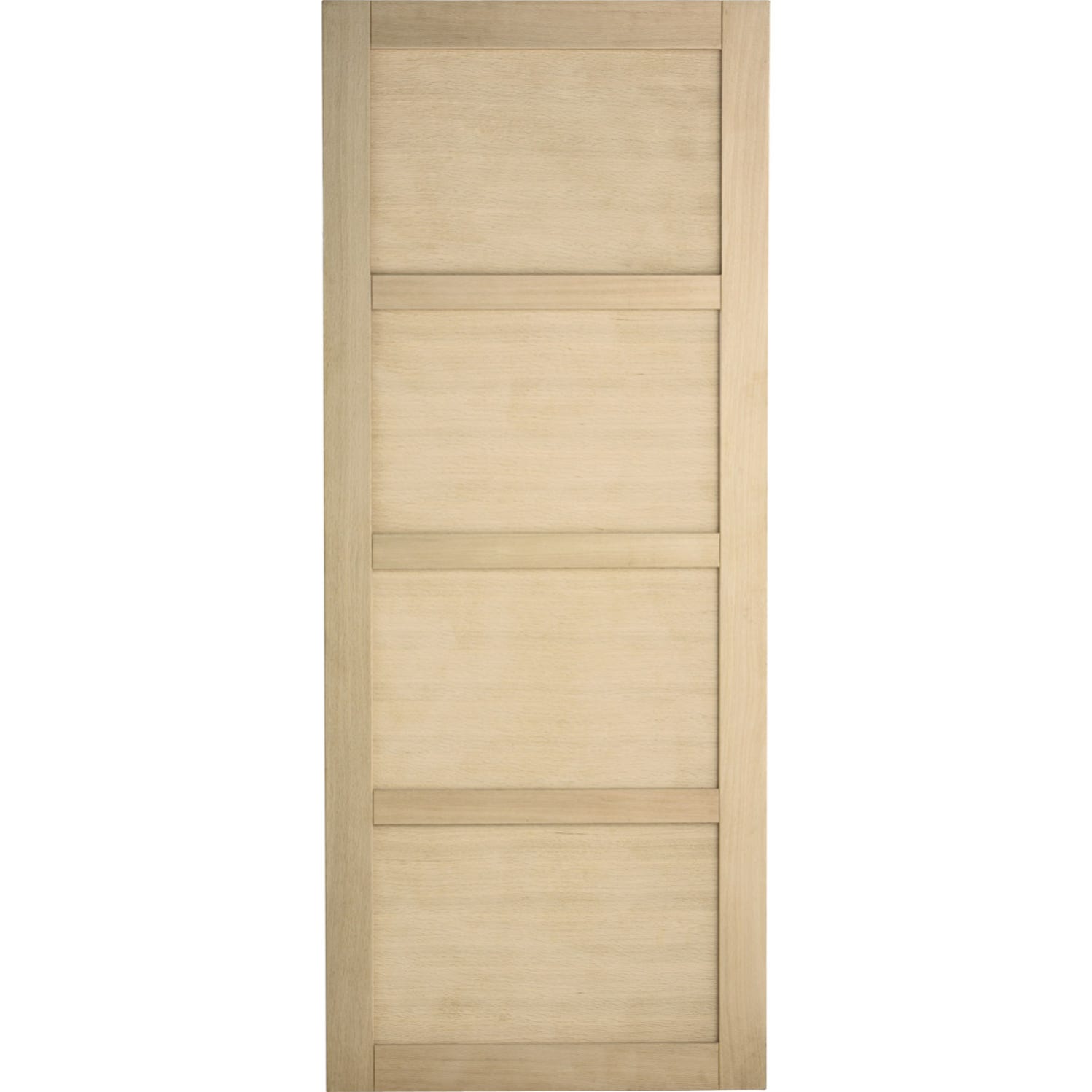 Porte coulissante bois Craie, H.204 x l.73 cm
