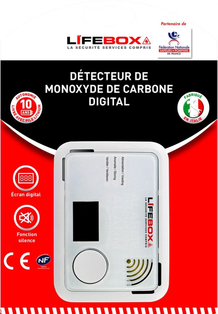 DETECTEUR DE MONOXYDE DE CARBONE CONNECTE LIFEBOX SMART - Lifeboxsecurity
