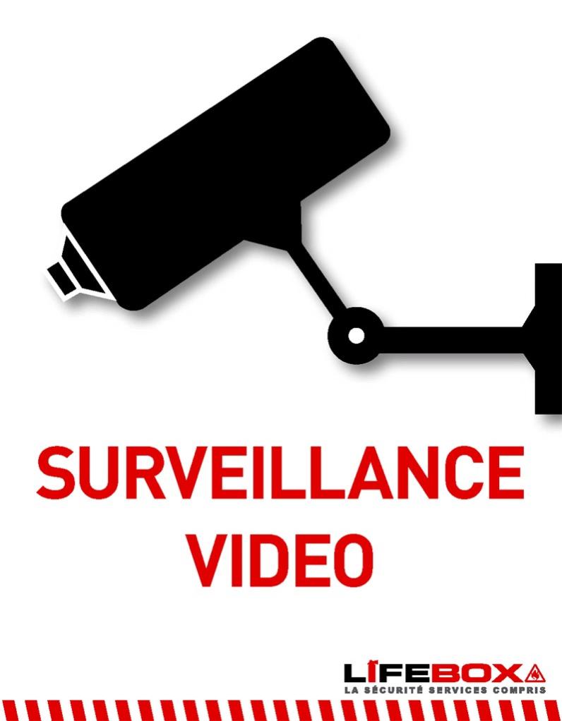 Panneau pour votre sécurité espace placé sous surveillance vidéo