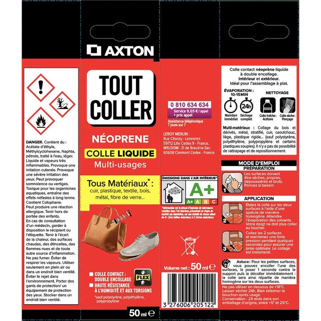 COLLE CONTACT - RECOLLER SEMELLE CHAUSSURE - BRICOLAGE FACILE