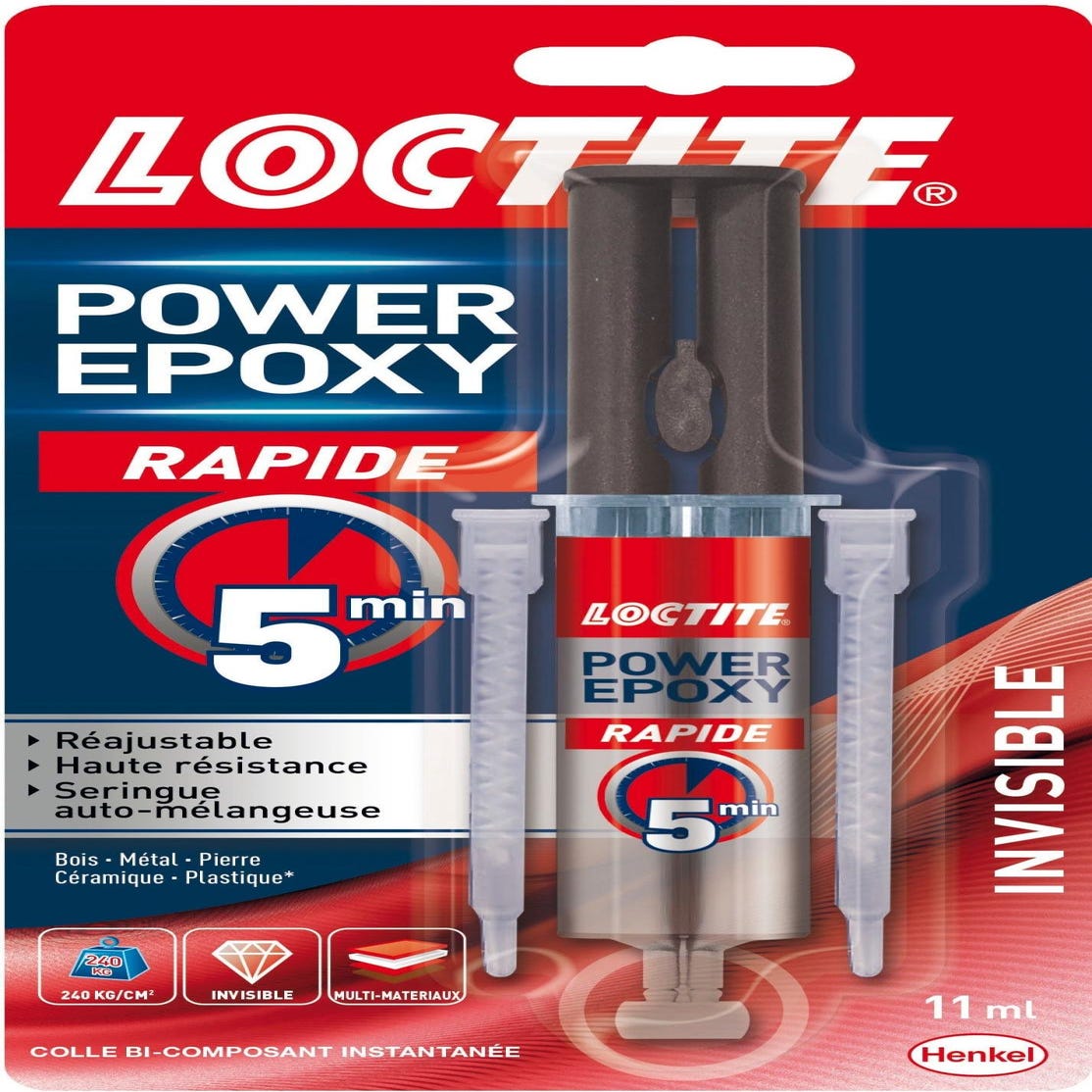 Loctite Colle Epoxy liquide spéciale Metal, Colle epoxy bi-composante  couleur métal, Colle forte et rapide