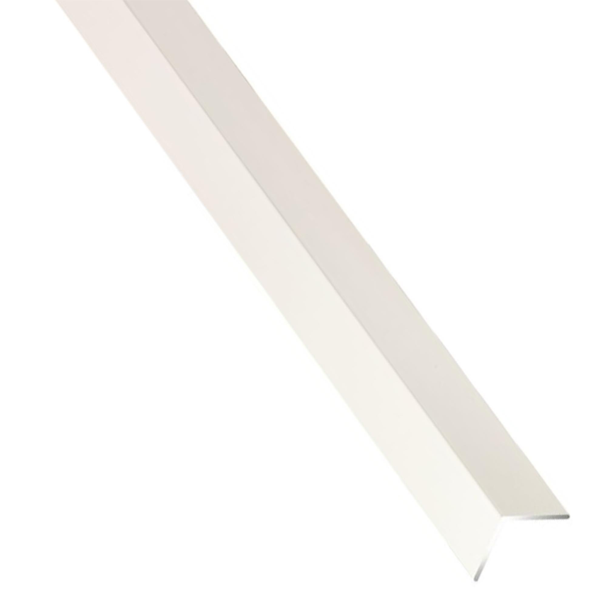 Cornière égale aluminium blanc mat, L.2 m x l.2.35 cm x H.2.35 cm ...