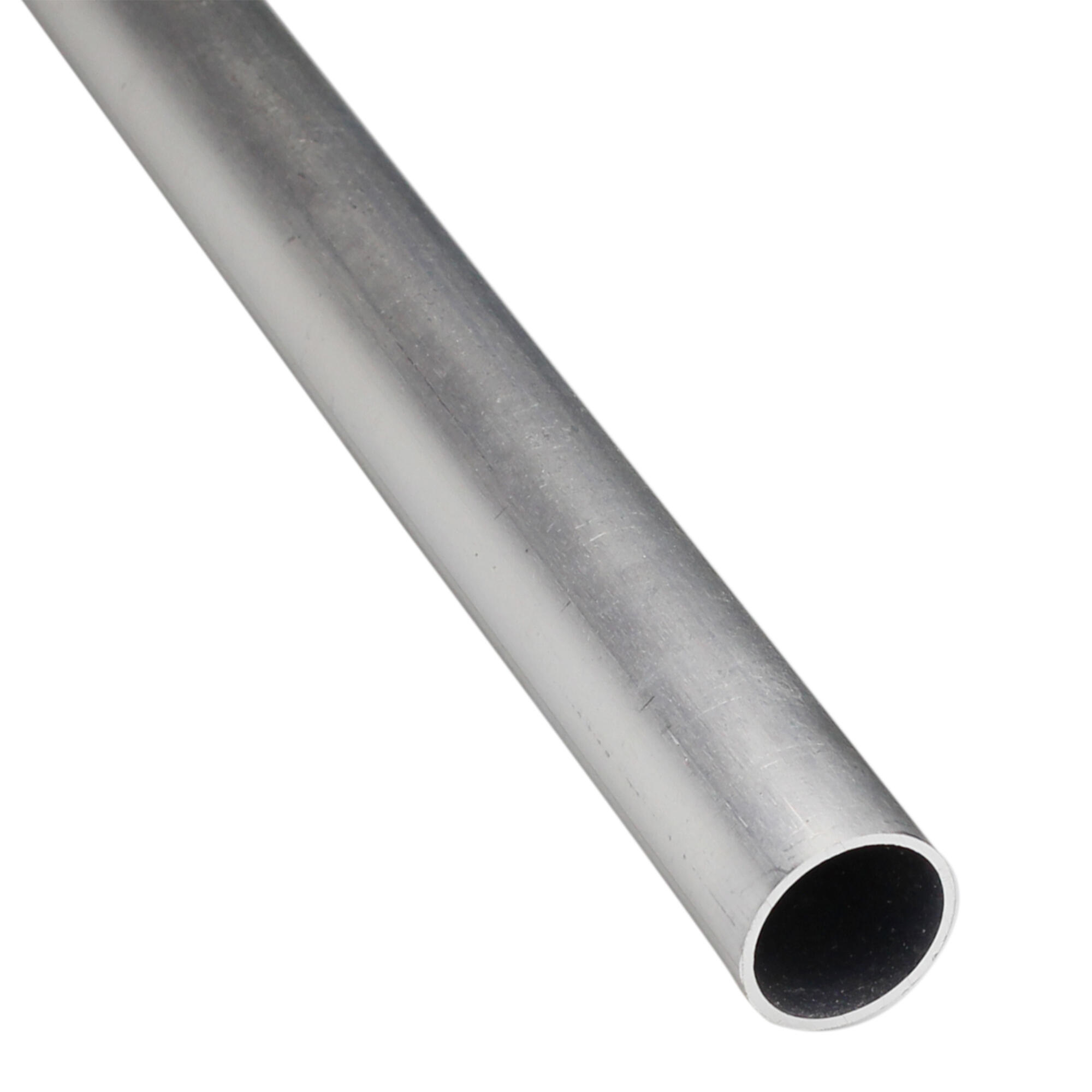 Tube rond aluminium brut gris lisse, L.1000 mm x Diam.6 mm