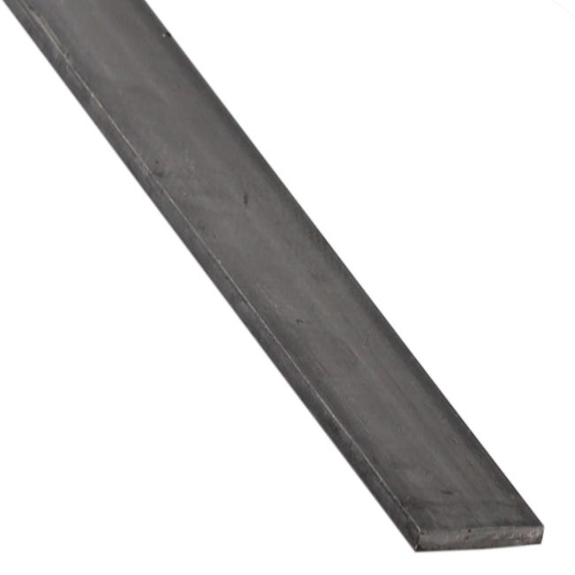 Plat acier brut gris lisse, L.1000 mm - 1