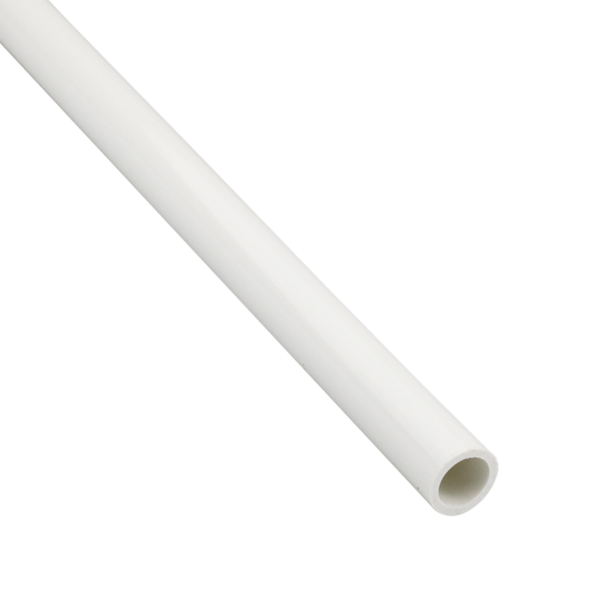 Tube rond pvc uni blanc lisse, L.1000 mm x Diam.8 mm