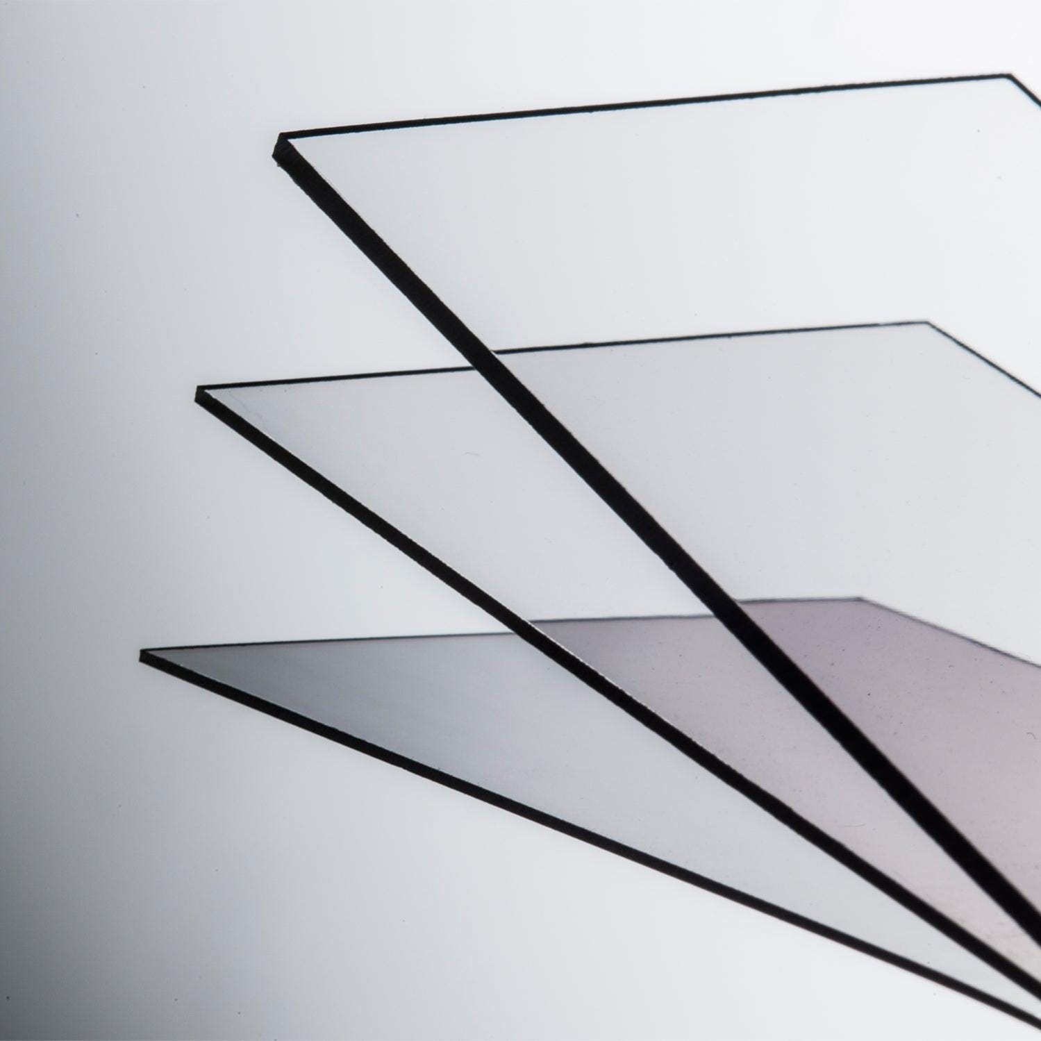 Plaque polystyrène transparent lisse L.90 x l.60 cm Ep.1.2 mm
