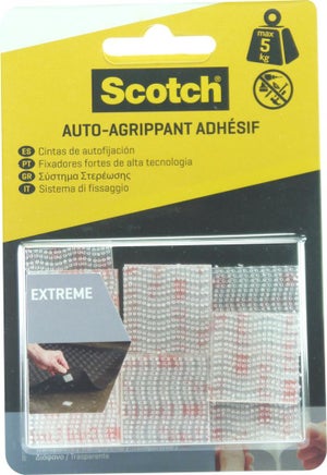 Velcro Scratch auto adhessif en 50 mm blanc, bande Scratch autocoll