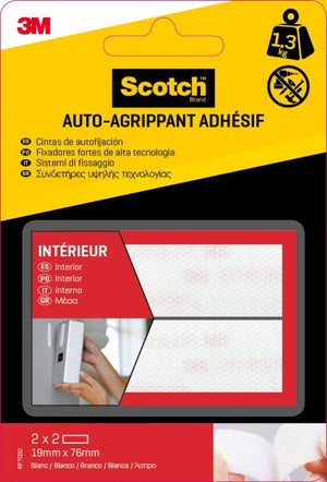 Hpera Scratch Autocollant Bande Velcro Auto-Adhésif Velcro Double