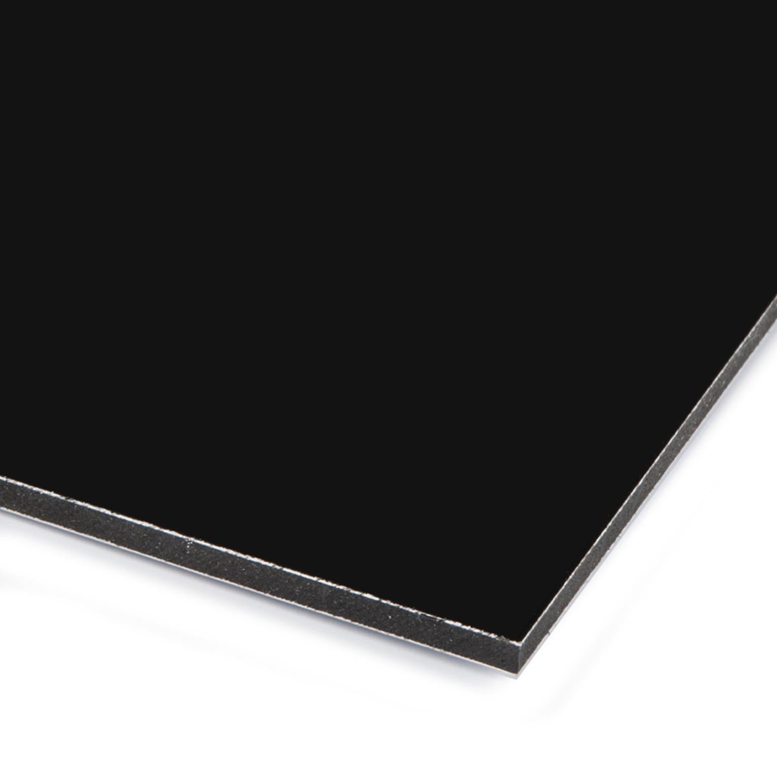 Signalétique.biz France - Panneau Composite Aluminium Noir 60x50 cm, 3 mm, Panneau Sandwich Aluminium
