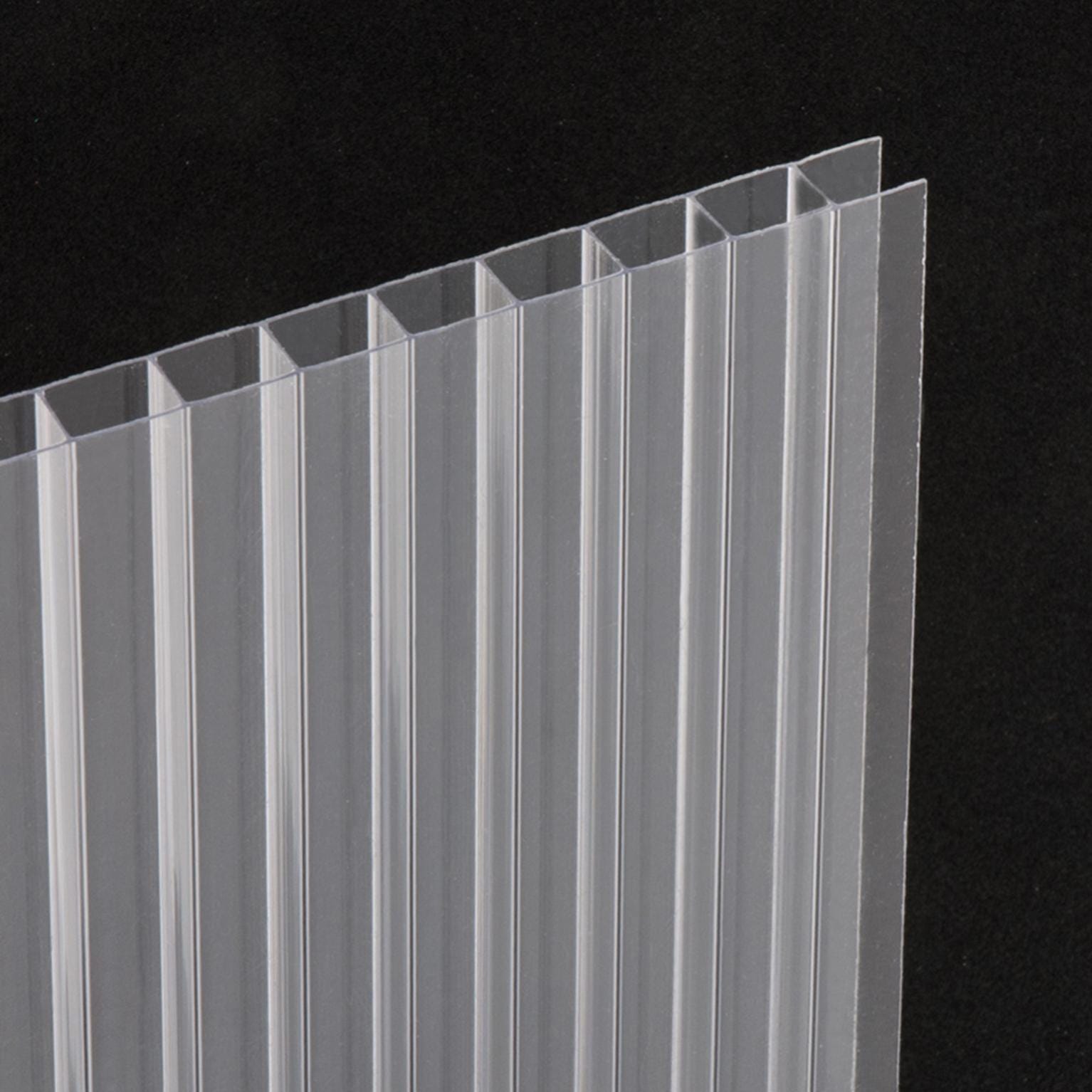 Plaque polycarbonate alvéolaire 6 mm marron relief L.200 x 100 cm