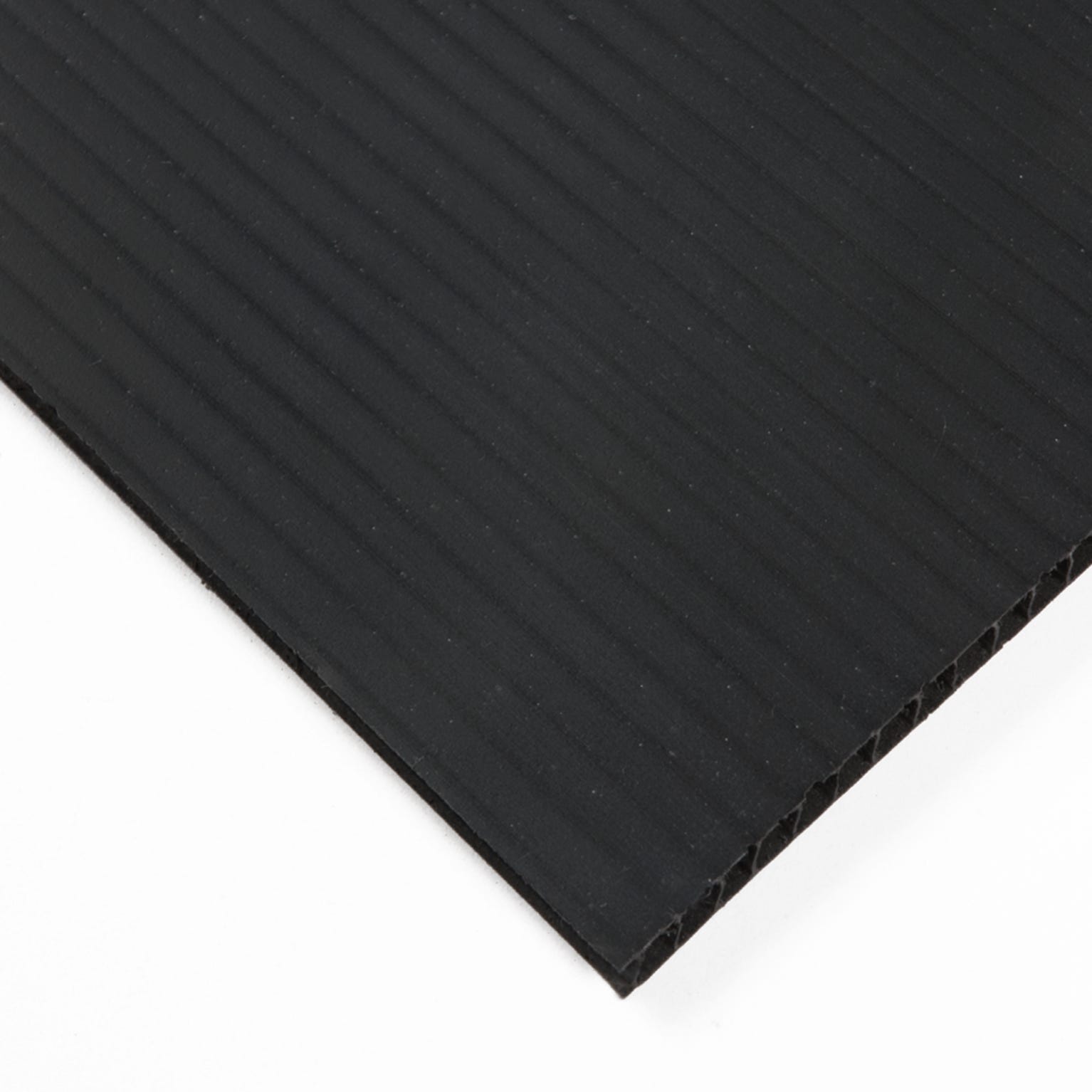 Plaque de polypropylène alvéolé Noire 80cmx1.20m