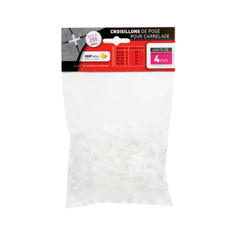 250 Croisillons Carrelage Fartools - 1.5mm X 2mm - Espacement Régulier Joints